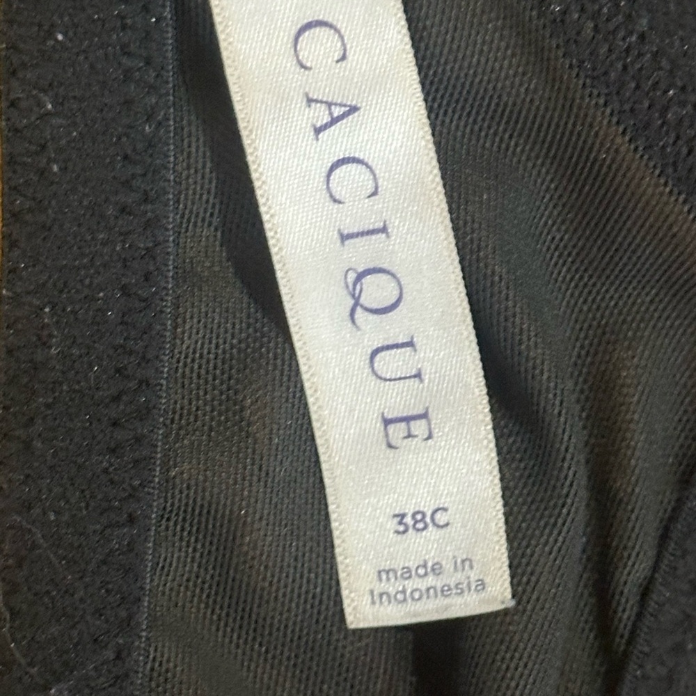Cacique Black Bra with Multicolor Floral Design - Picture 4 of 5